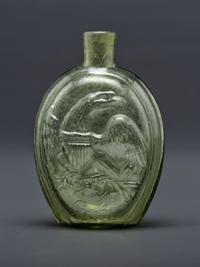 A Molded-Glass Flask in Yellow-Green