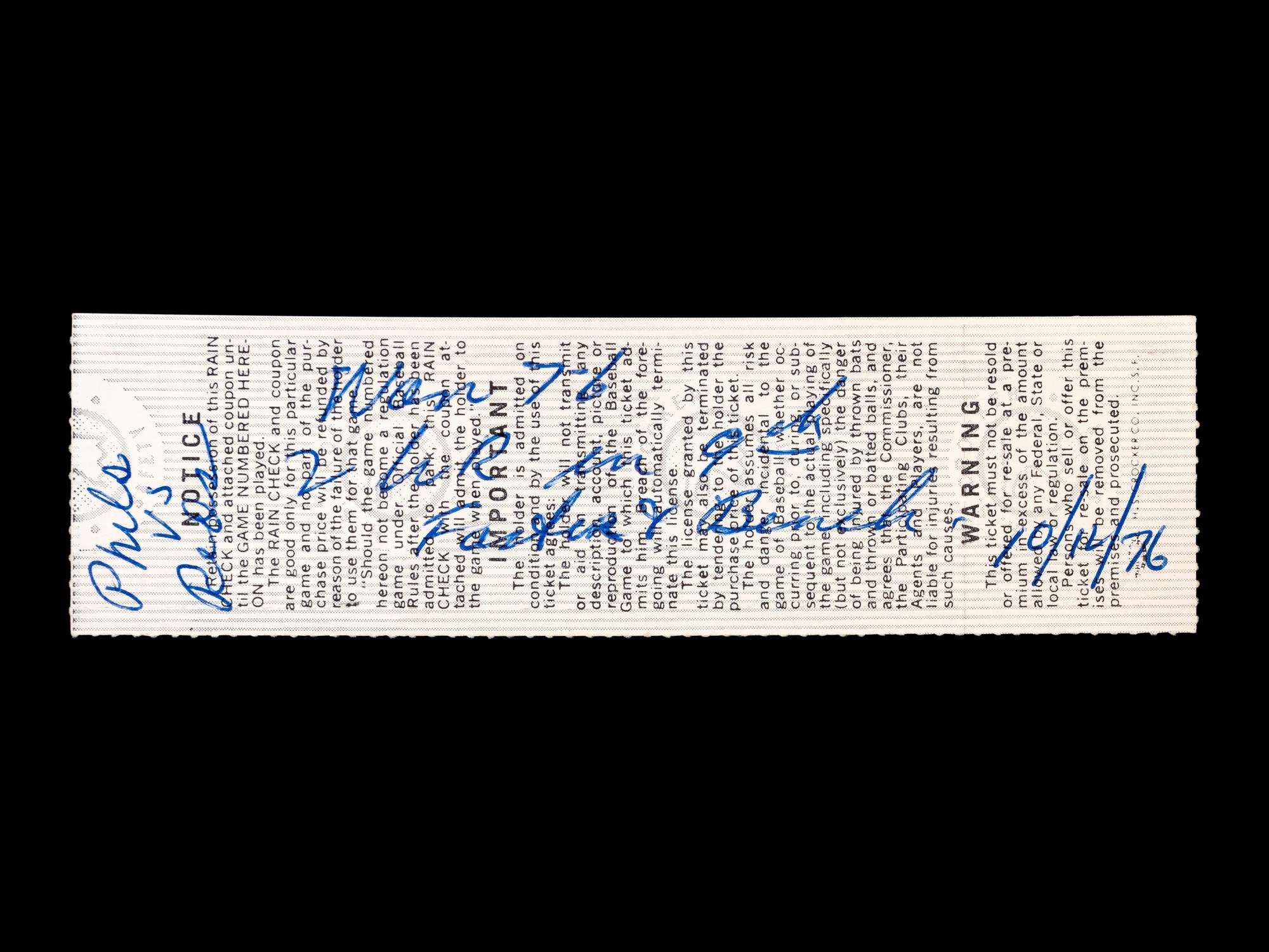 A Group of 1970s Cincinnati Reds Pete Rose Riverfront Stadium Ephemera (Including National League Playoffs, World Series),