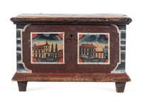 A Continental Painted Pine Blanket Chest