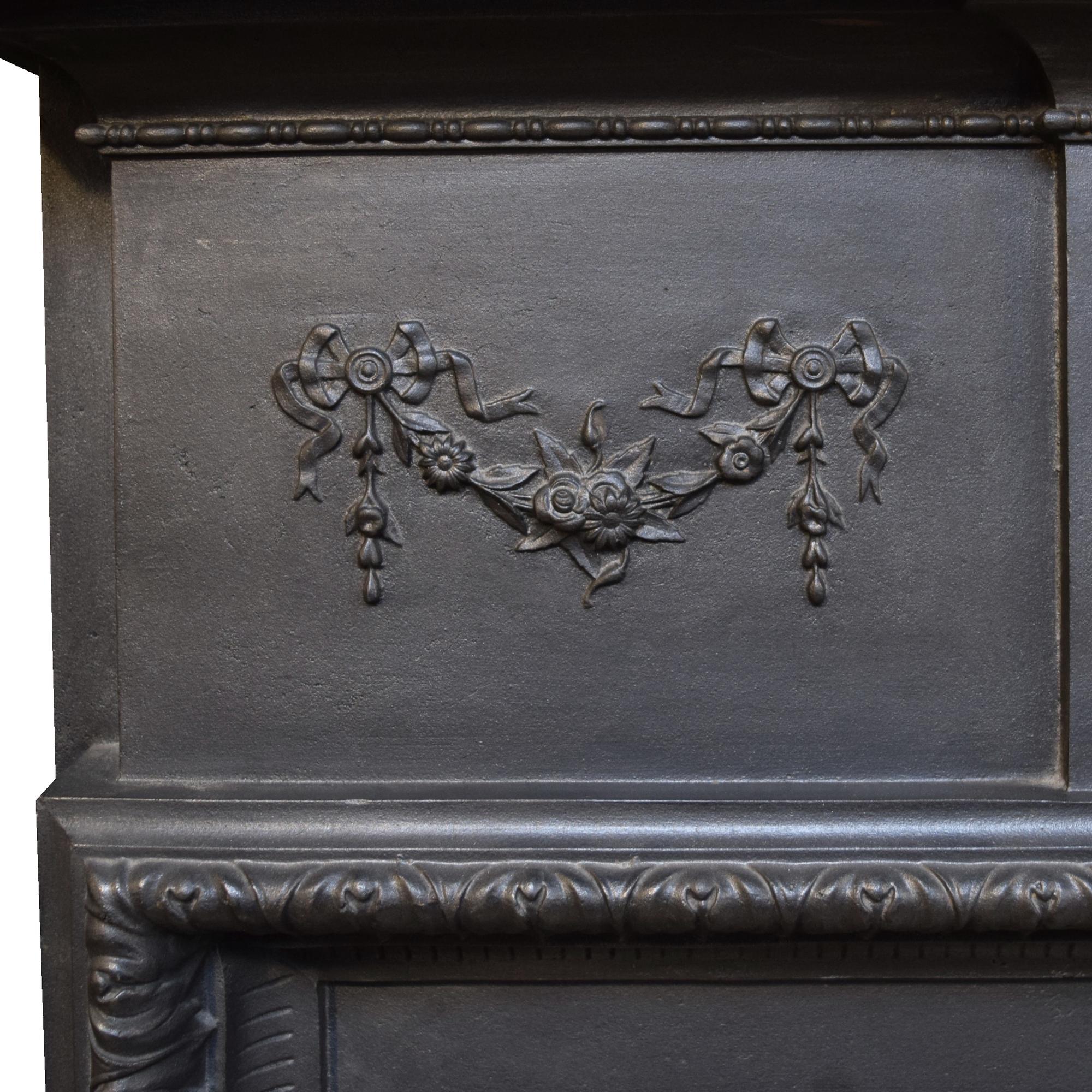 A Victorian Cast Iron Mantel 61" W x 10 " D x 58.5" H — England, Late 19th Century