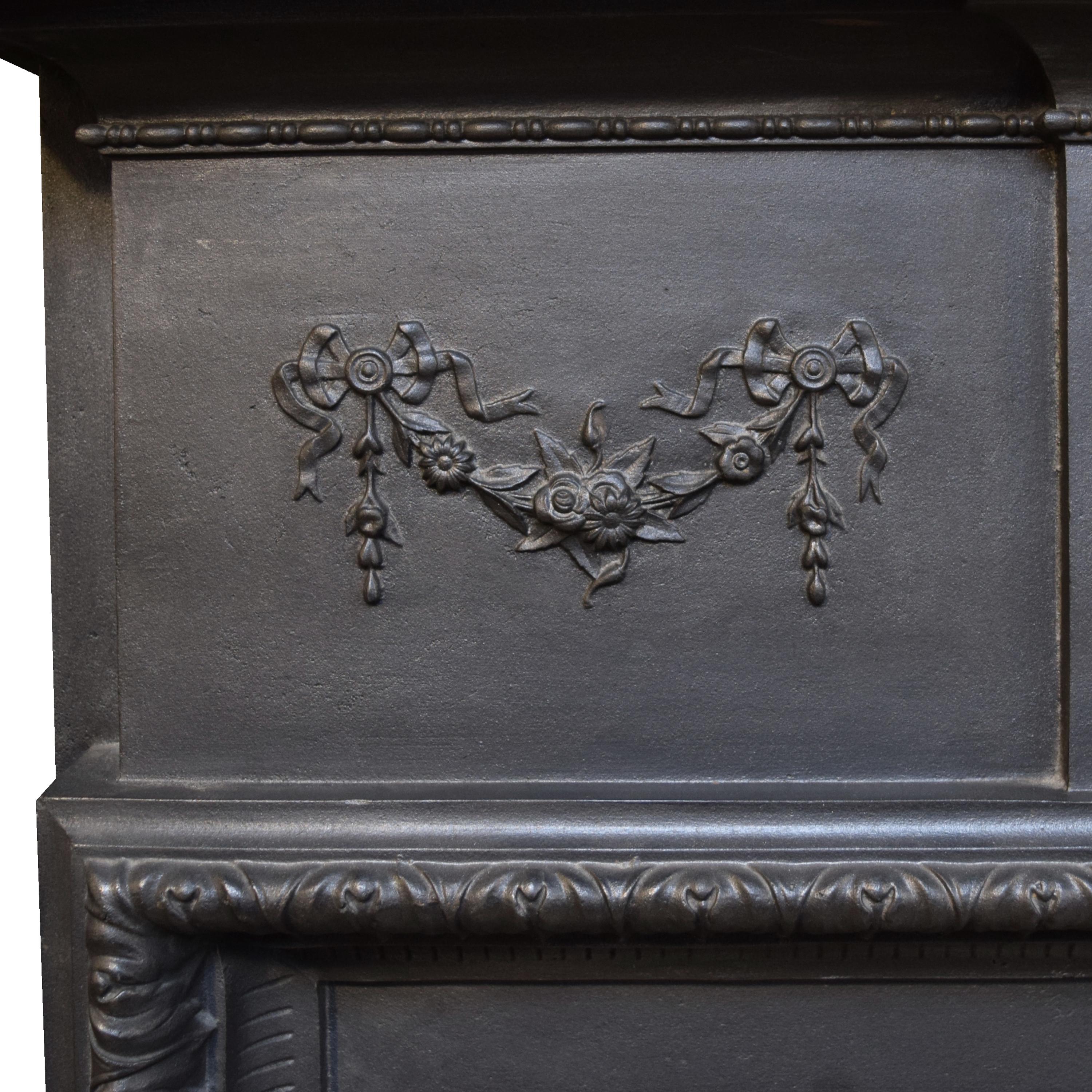 A Victorian Cast Iron Mantel 61" W x 10 " D x 58.5" H — England, Late 19th Century
