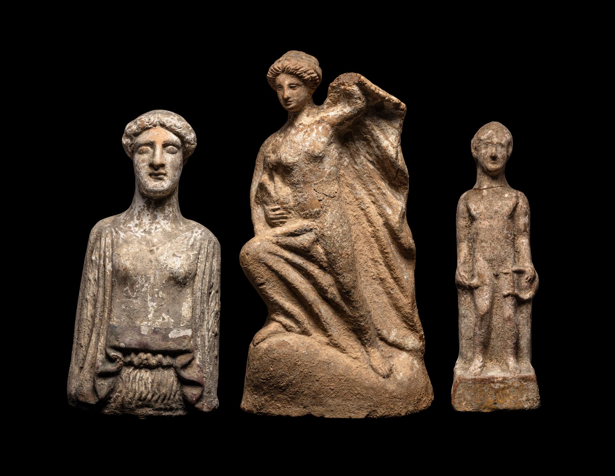 Three Boeotian Terracotta Figures