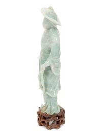 Chinese Jadeite Figure of a Female Immortal