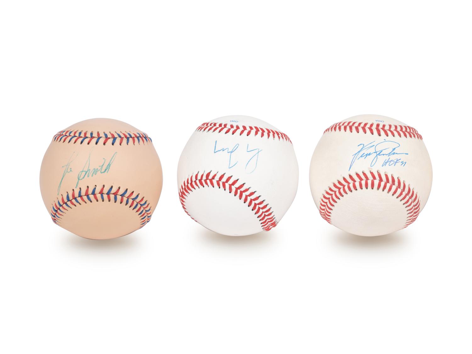 A Group of Six Chicago Cubs Hall of Fame Signed Autograph Baseballs (Beckett Authentication Services BAS Certified),