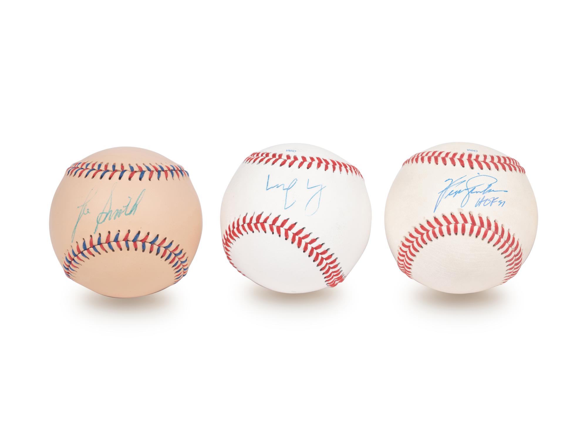 A Group of Six Chicago Cubs Hall of Fame Signed Autograph Baseballs (Beckett Authentication Services BAS Certified),
