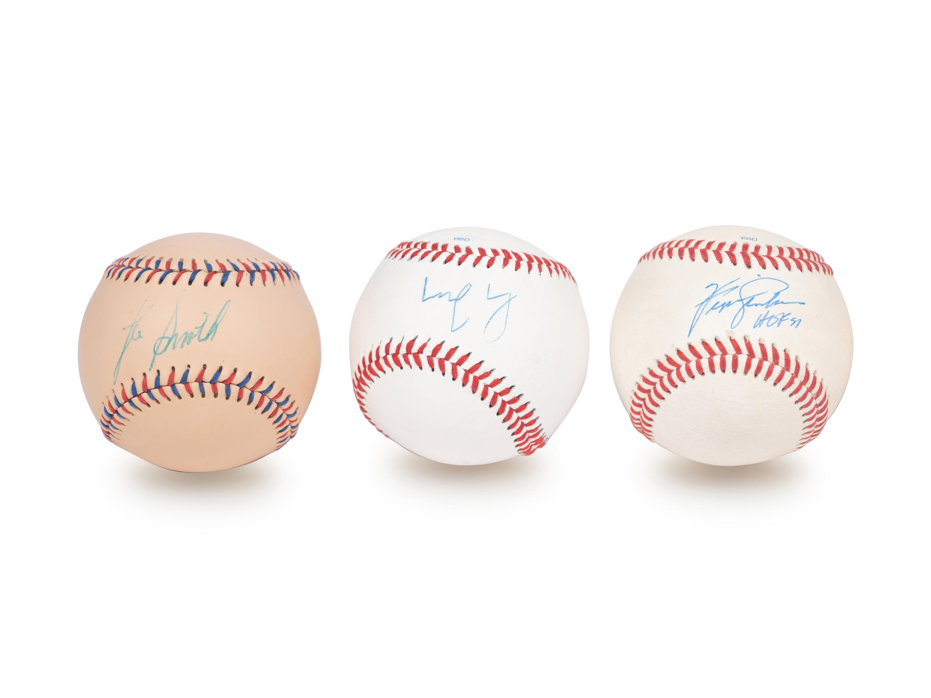 A Group of Six Chicago Cubs Hall of Fame Signed Autograph Baseballs (Beckett Authentication Services BAS Certified),