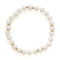 Seaman Schepps, Cacholong and Yellow Gold Bead Necklace