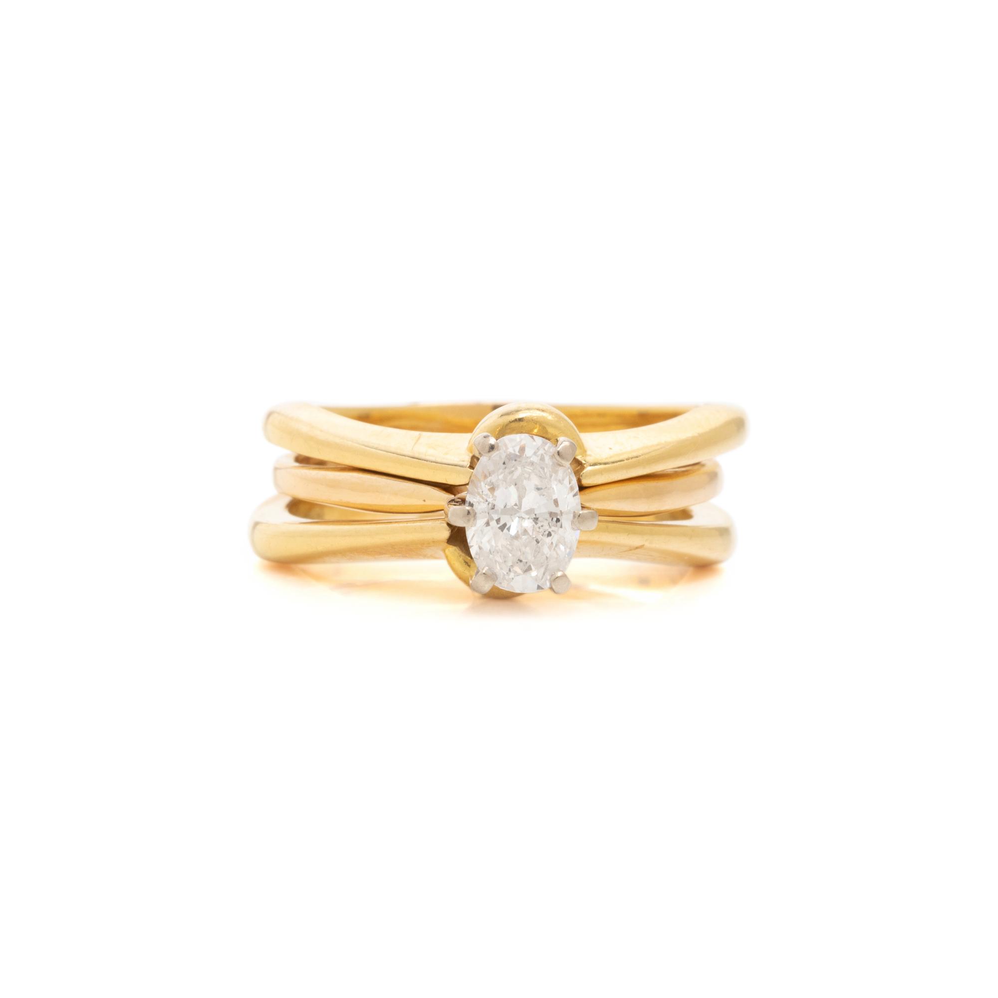 DIAMOND RING WITH TIFFANY & CO. RING GUARDS