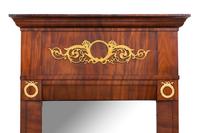 An Empire Brass Mounted Mahogany Mirror