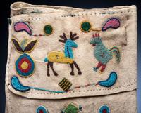 Sioux Beaded Hide Leggings, Pictorial