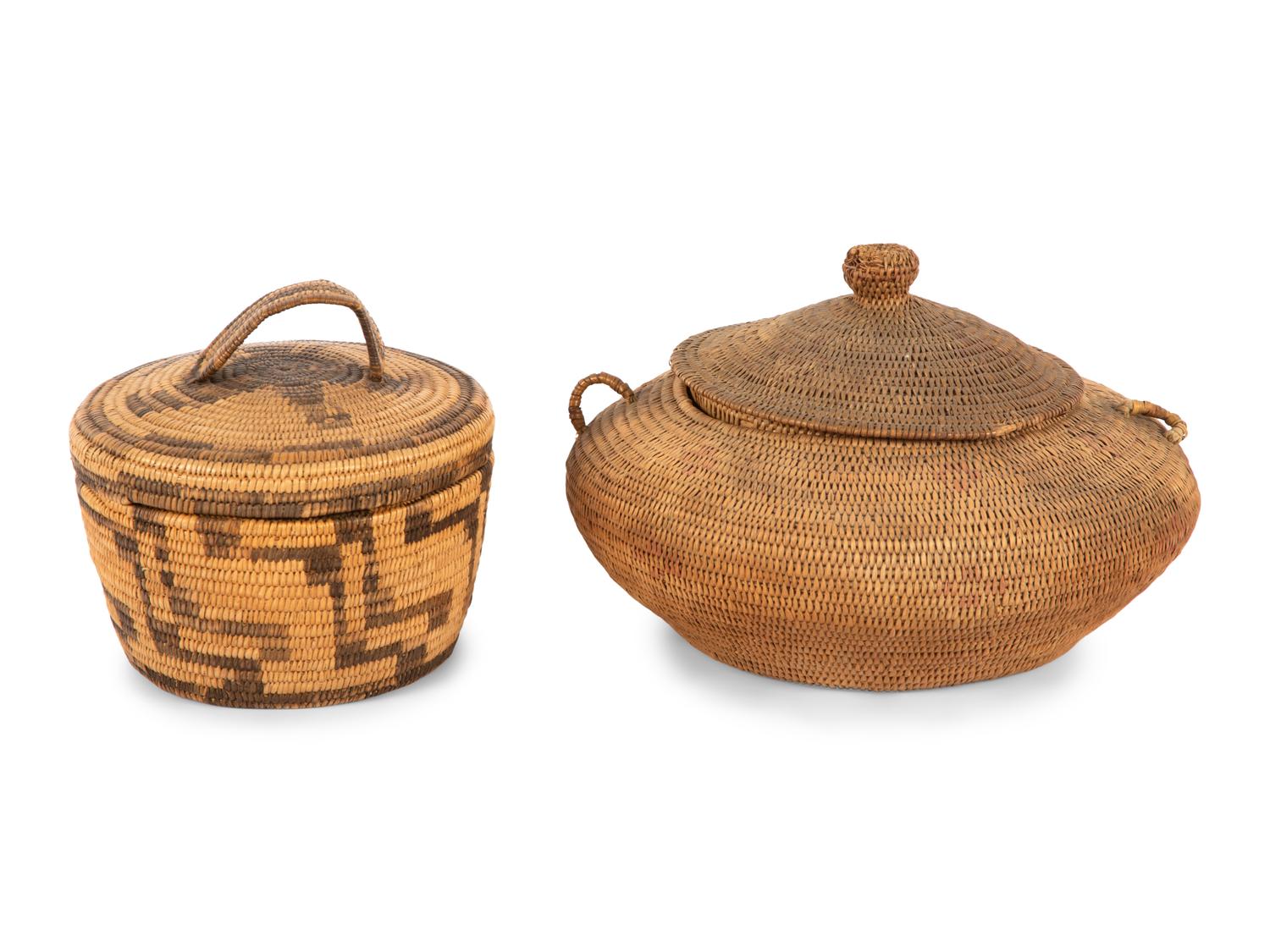 Tohono O'odham Lidded Baskets