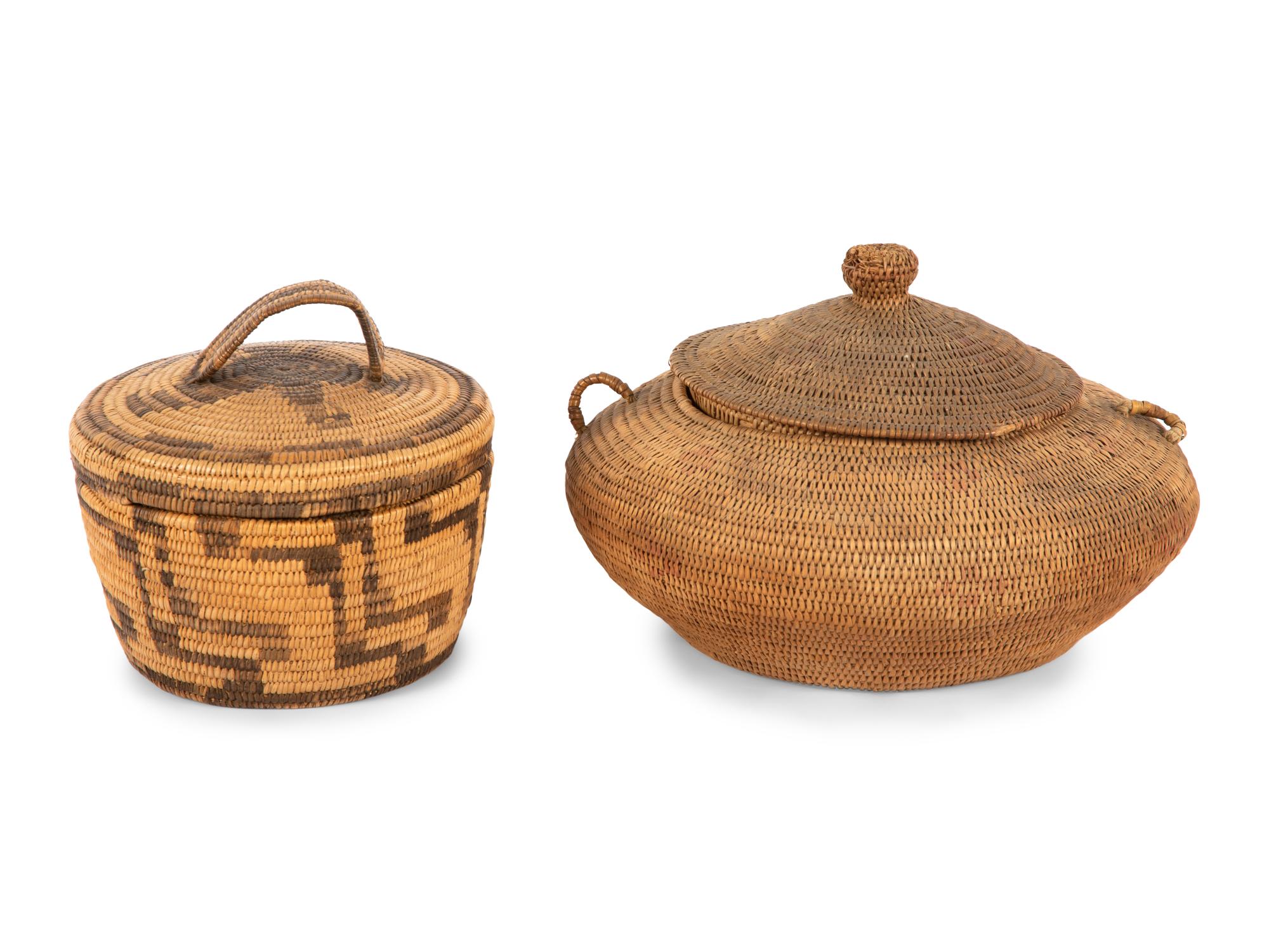 Tohono O'odham Lidded Baskets