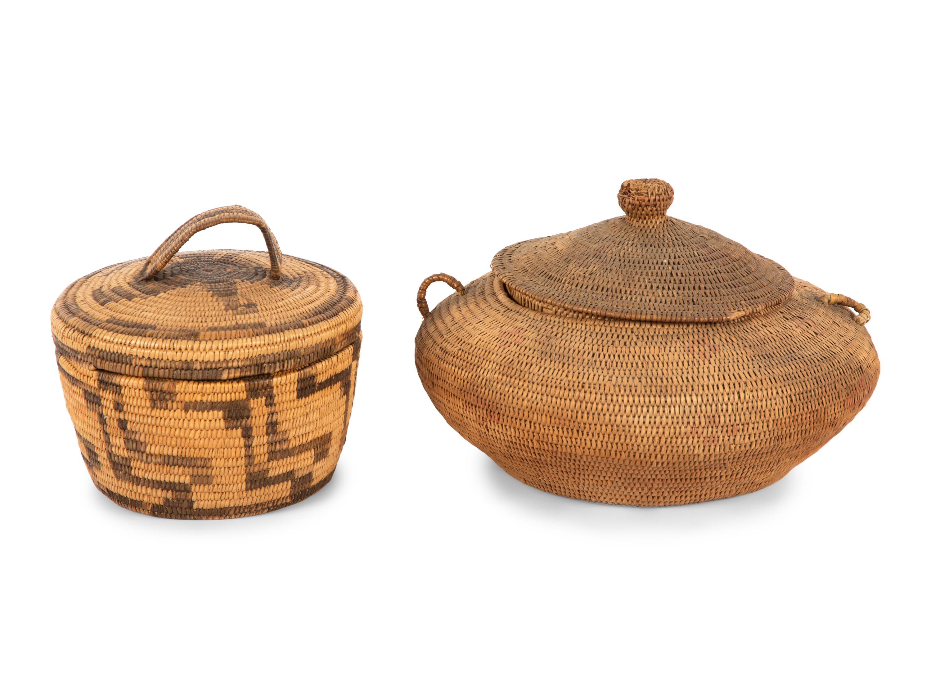 Tohono O'odham Lidded Baskets