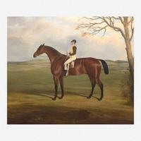 William Nedham (British, 1823-1849) Cannon Ball: A Bay Racehorse with Jockey Up
