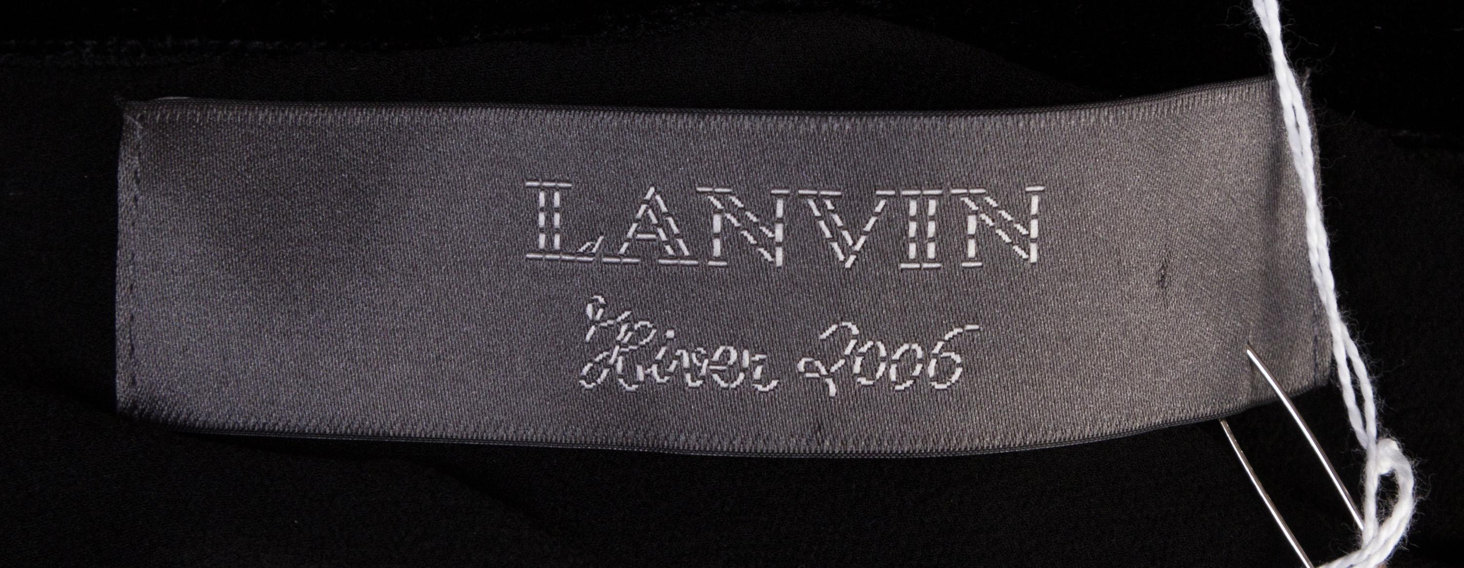 A Lanvin Black Cotton Lace Skirt,