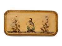 An English Gilt Decorated Papier Mache Tray