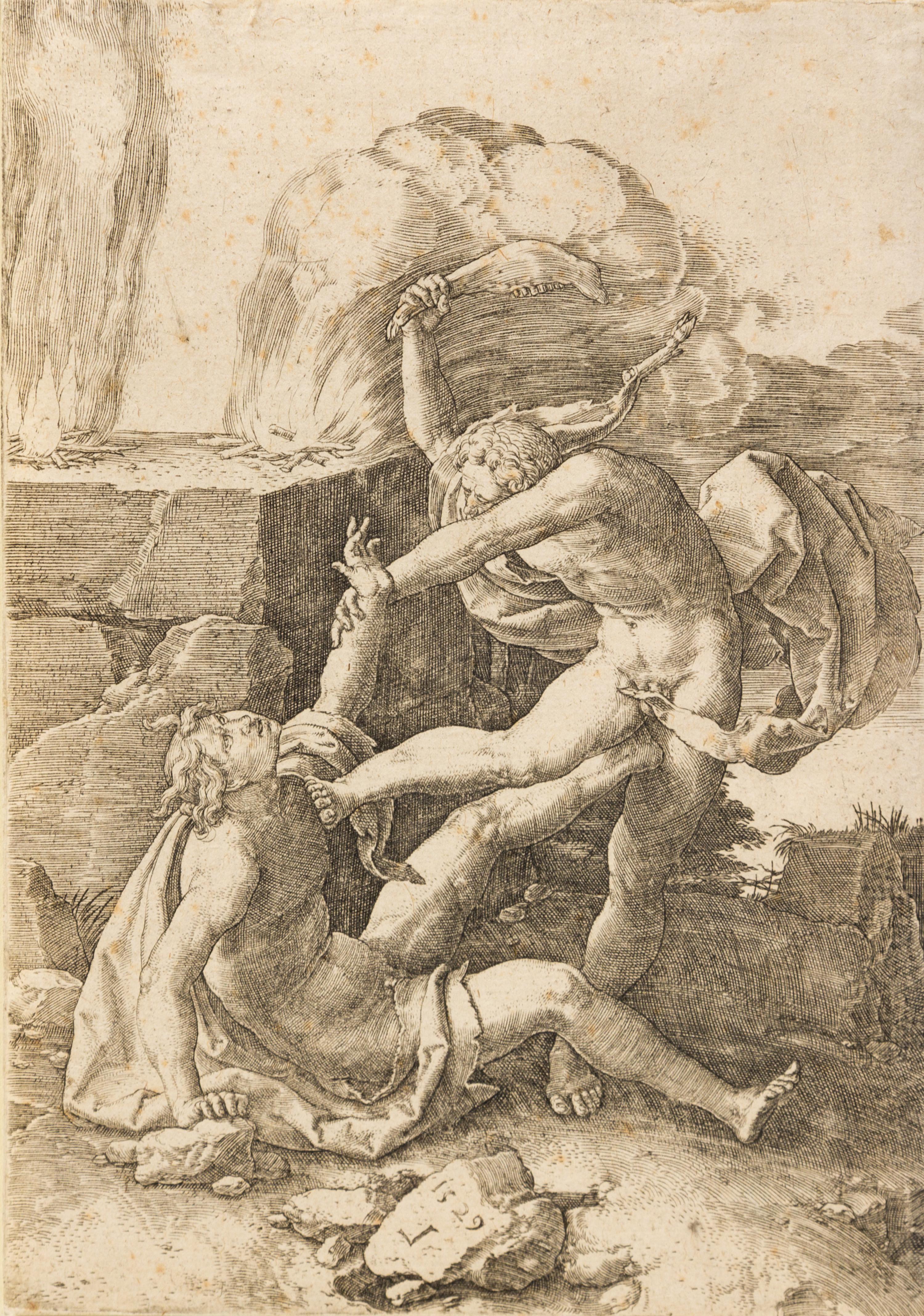 Lucas van Leyden, (Dutch, 1494-1533), Cain Killing Abel, 1529; The Temptation of Saint Anthony, 1509; Mary Magdalen in the Desert, c. 1