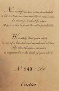 A Cartier Art Deco Style Travel Clock