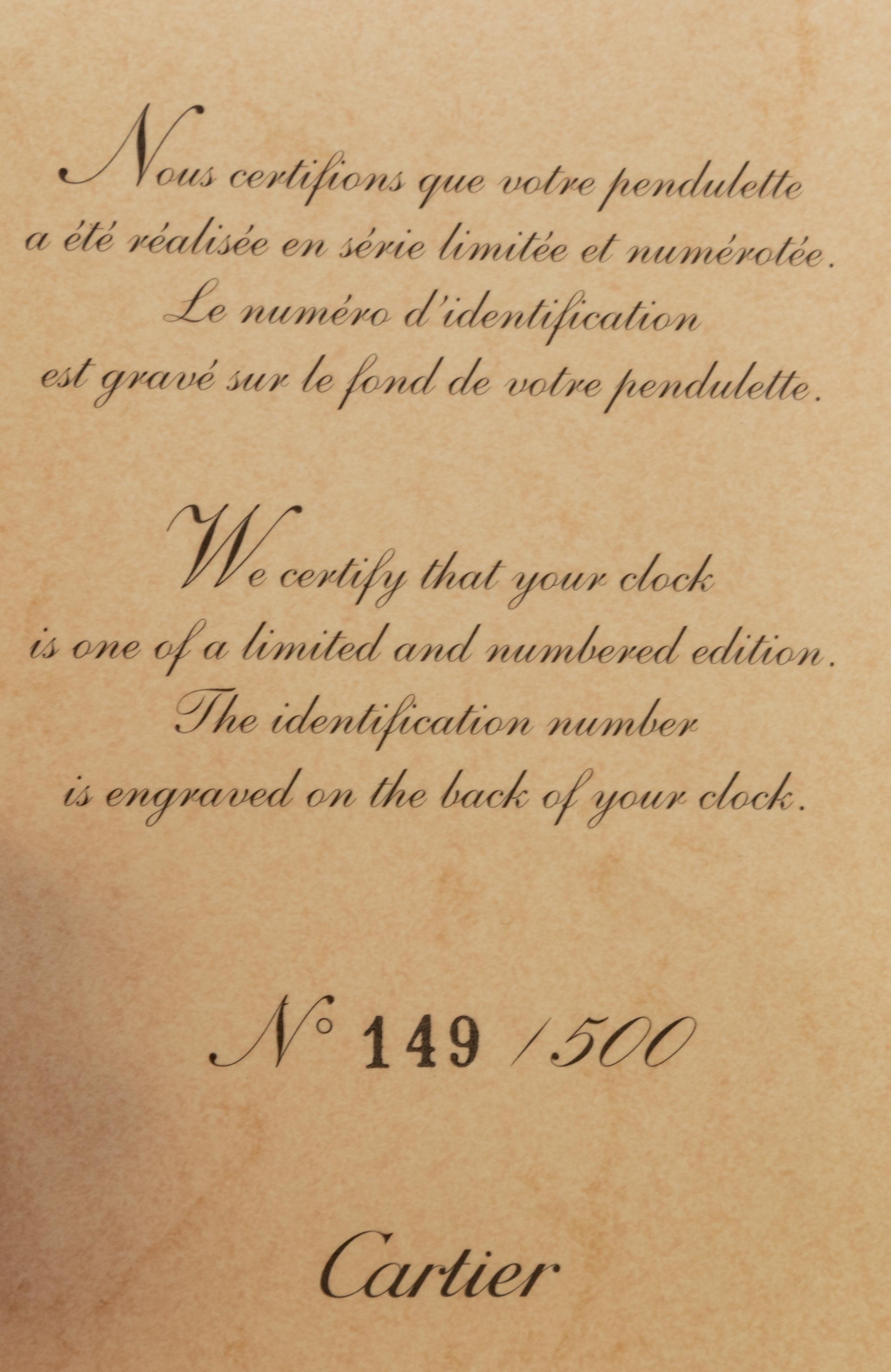 A Cartier Art Deco Style Travel Clock