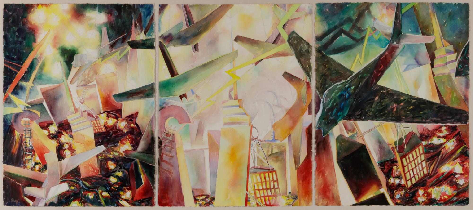Chicago Light Battle , c. 1986 (triptych)