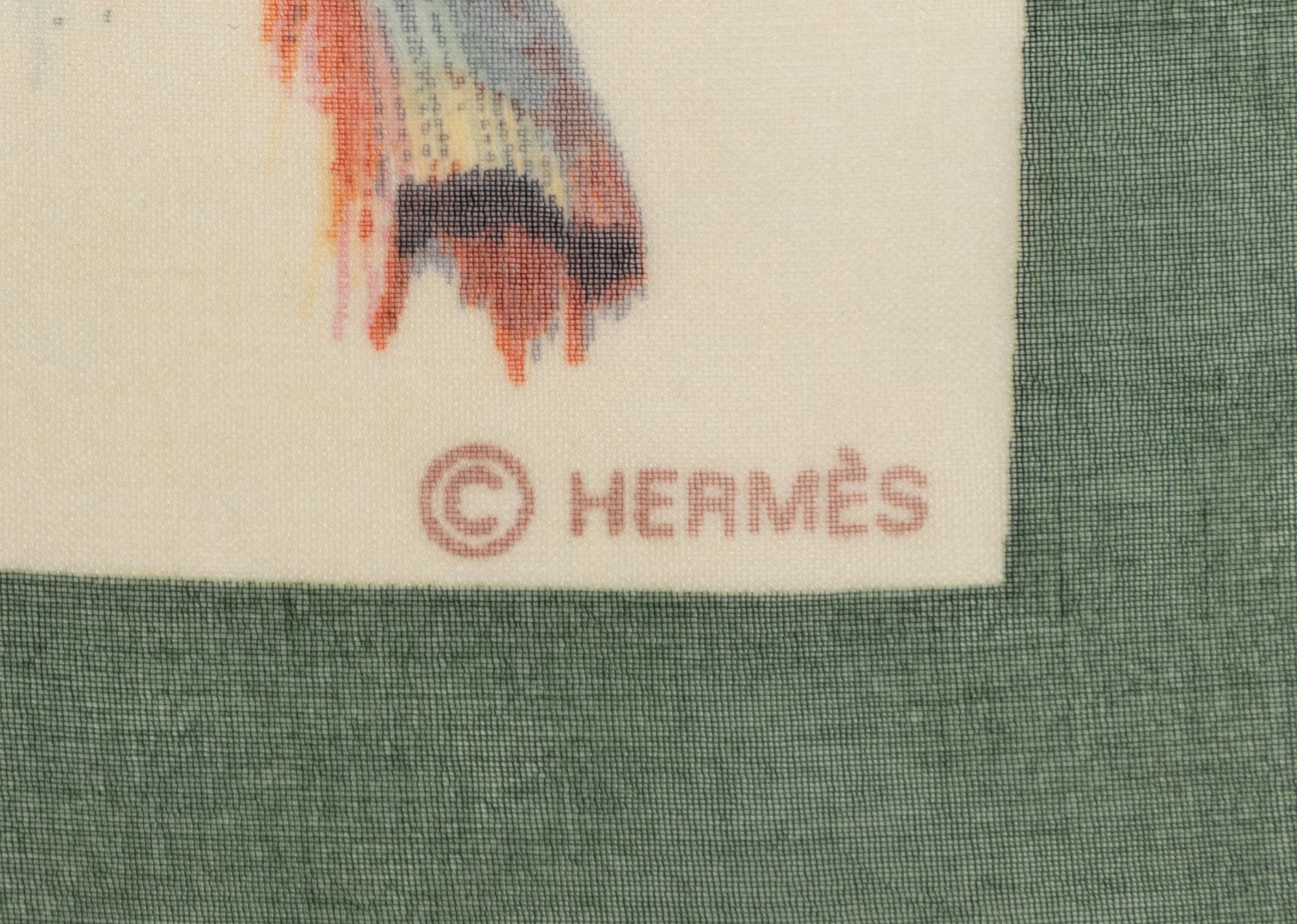 Three Hermès 90cm Silk Chiffon Scarves