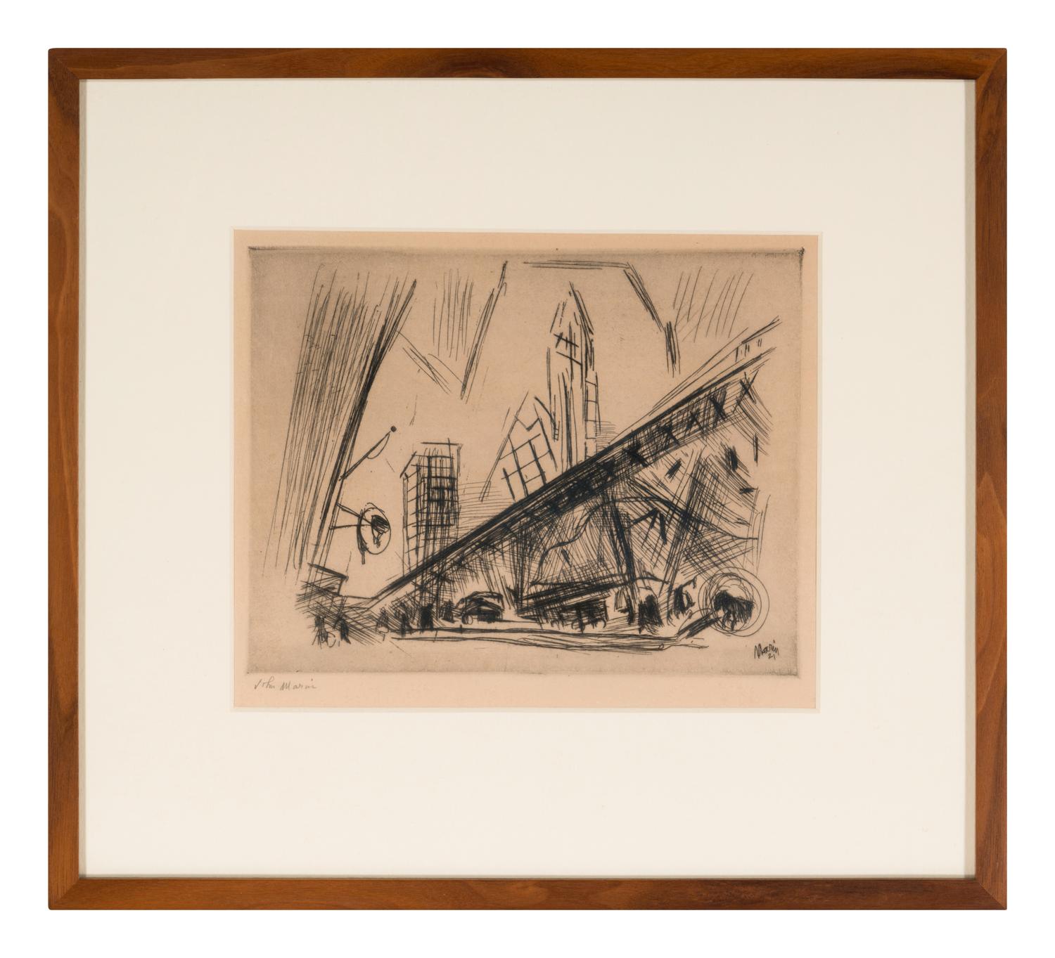 Downtown, The El (from Six American Etchings ), 1921