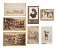 [WESTERN AMERICANA]. 16 photographs of cowboys, armed subjects, and other curious characters.