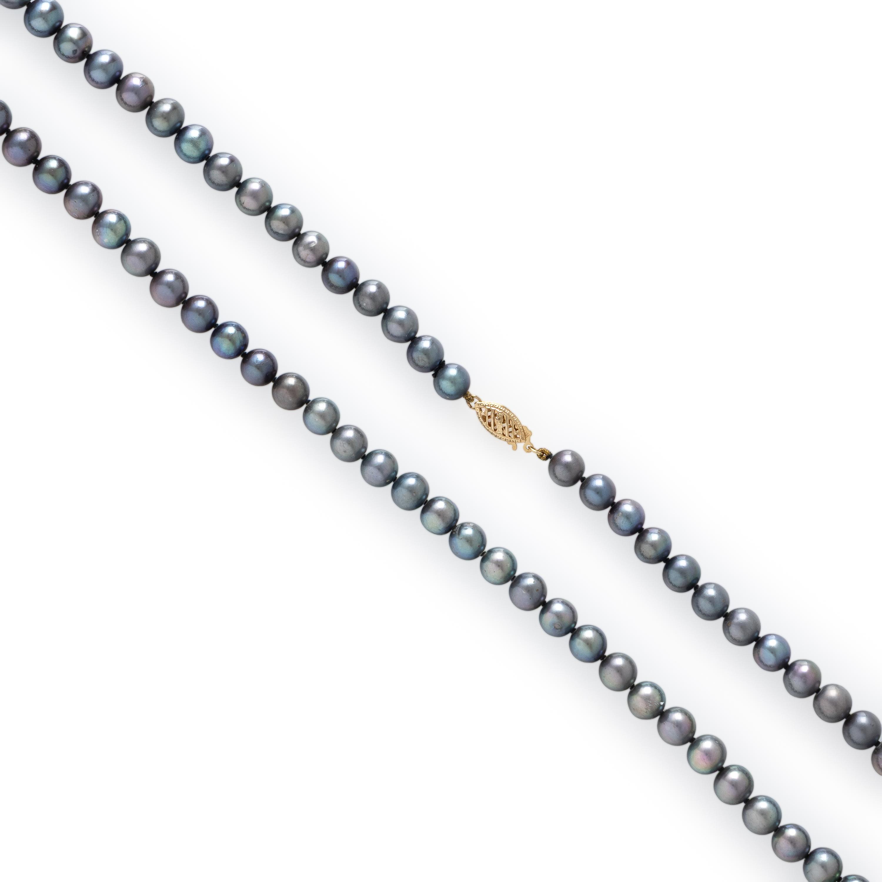 Cultured Gray Pearl Necklace