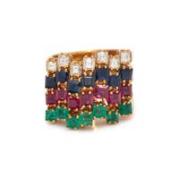 DIAMOND, RUBY, EMERALD, AND SAPPHIRE STACKABLE RINGS