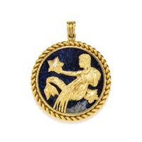 VAN CLEEF & ARPELS, AQUARIUS ZODIAC PENDANT