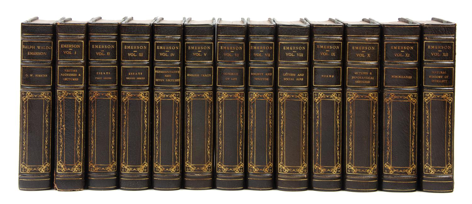 EMERSON, Ralph Waldo (1803-1882). The Complete Works. Boston and New York: Houghton, Mifflin and Company, 1903-1904.