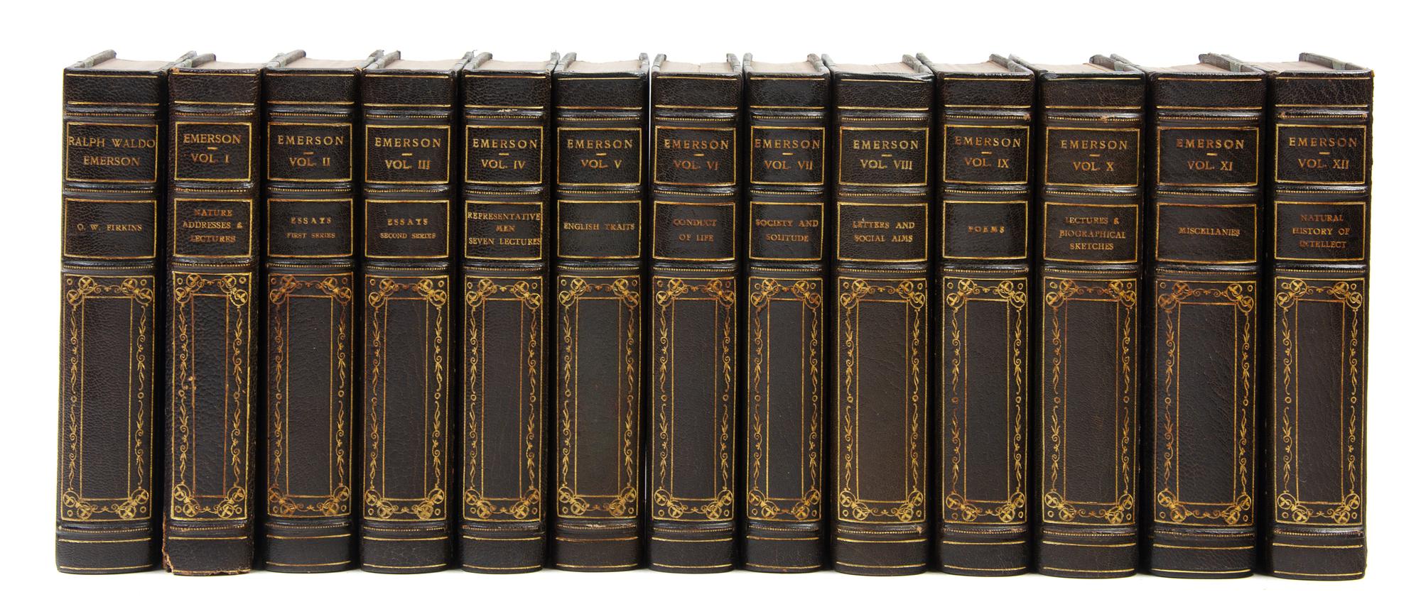 EMERSON, Ralph Waldo (1803-1882). The Complete Works. Boston and New York: Houghton, Mifflin and Company, 1903-1904.