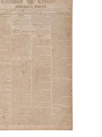 [ADAMS, John (1735-1826)]. John Adams' last State of the Union Address feat. in Columbian Centinel .