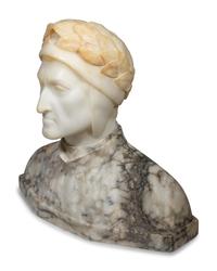An Italian Alabaster Bust of Dante Alighieri