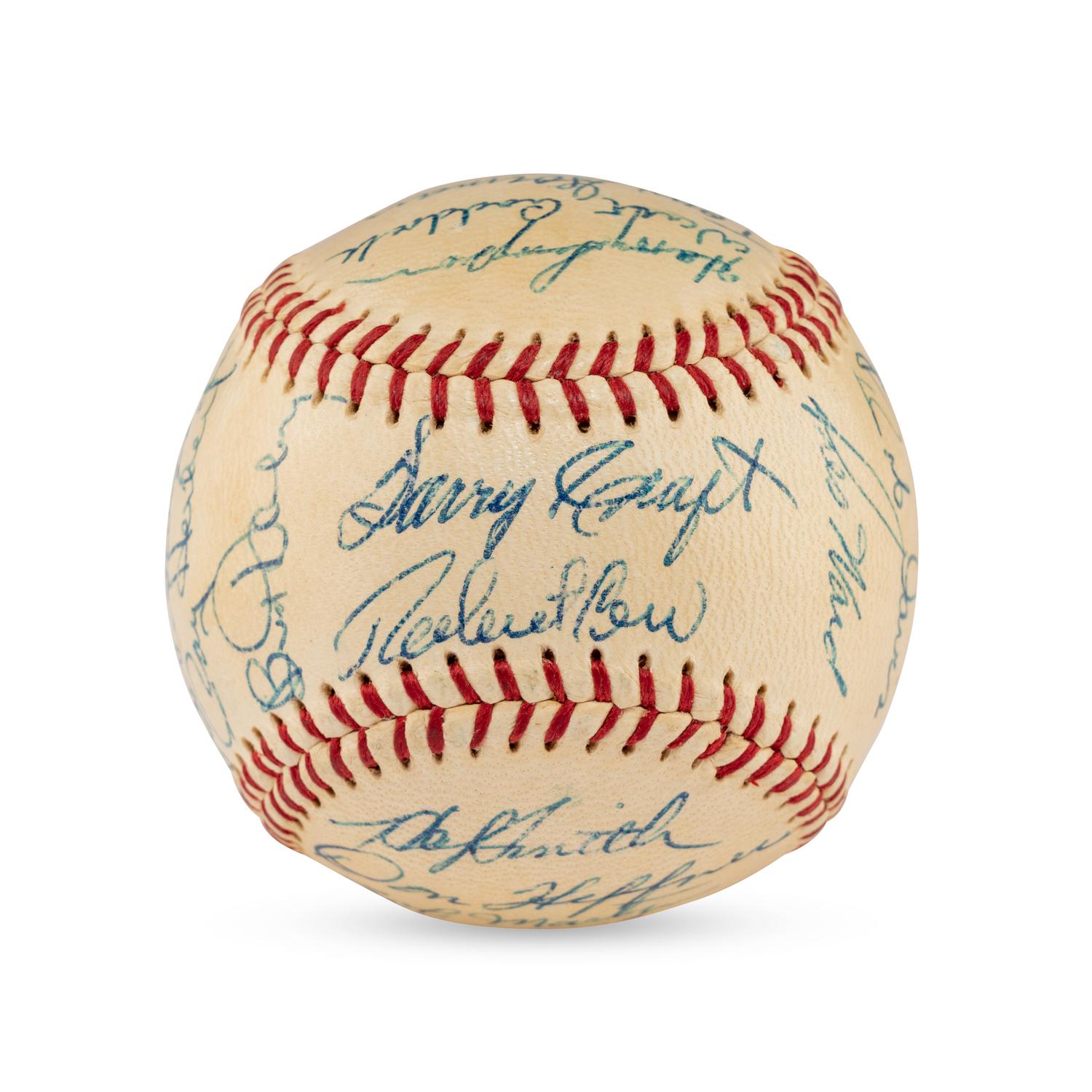 An Exceptional 1958 Kansas City Athletics Team Signed Autograph Baseball Featuring Rookie Era Roger Maris Signature (Beckett Authentication Services)