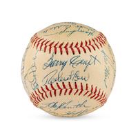 An Exceptional 1958 Kansas City Athletics Team Signed Autograph Baseball Featuring Rookie Era Roger Maris Signature (Beckett Authentication Services)