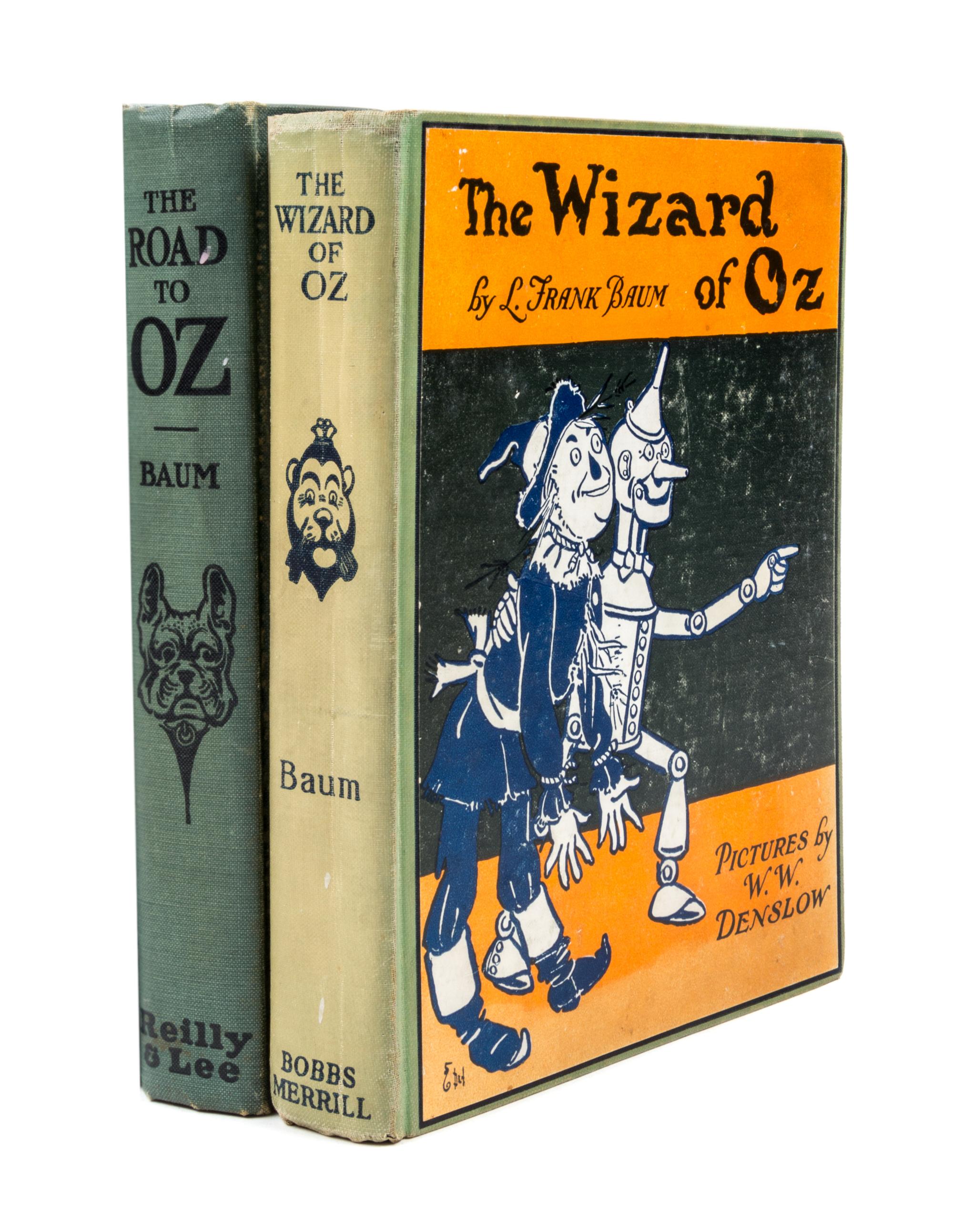 BAUM, L. FRANK. The Road to Oz. Chicago, [1909] With the Wonderful Wizard of Oz. Indianapolis, 1903. (2 works)