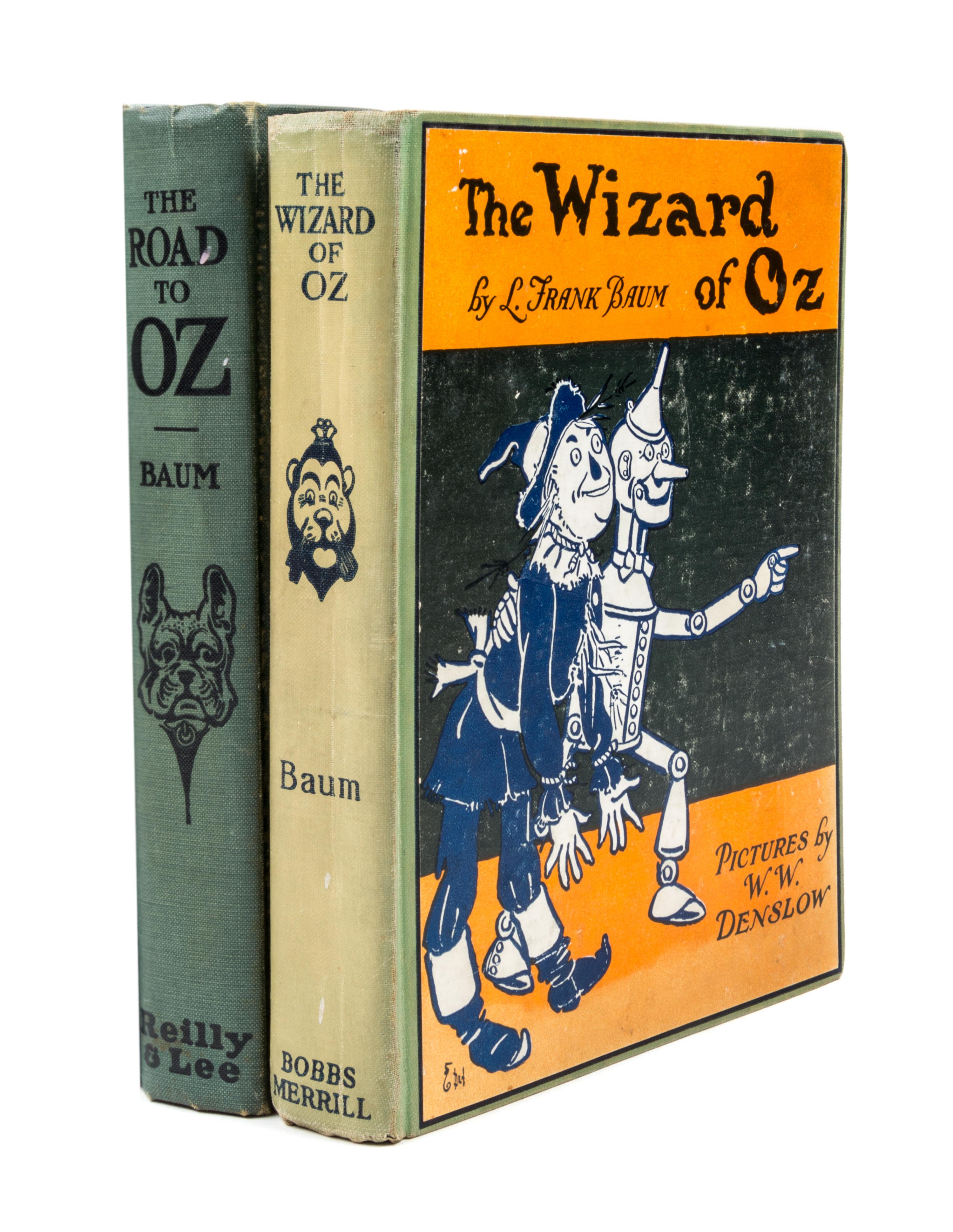 BAUM, L. FRANK. The Road to Oz. Chicago, [1909] With the Wonderful Wizard of Oz. Indianapolis, 1903. (2 works)