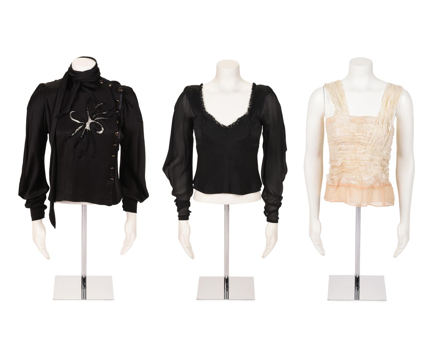 Three Emanuel Ungaro Haute Couture Blouses, 1970s-2000s