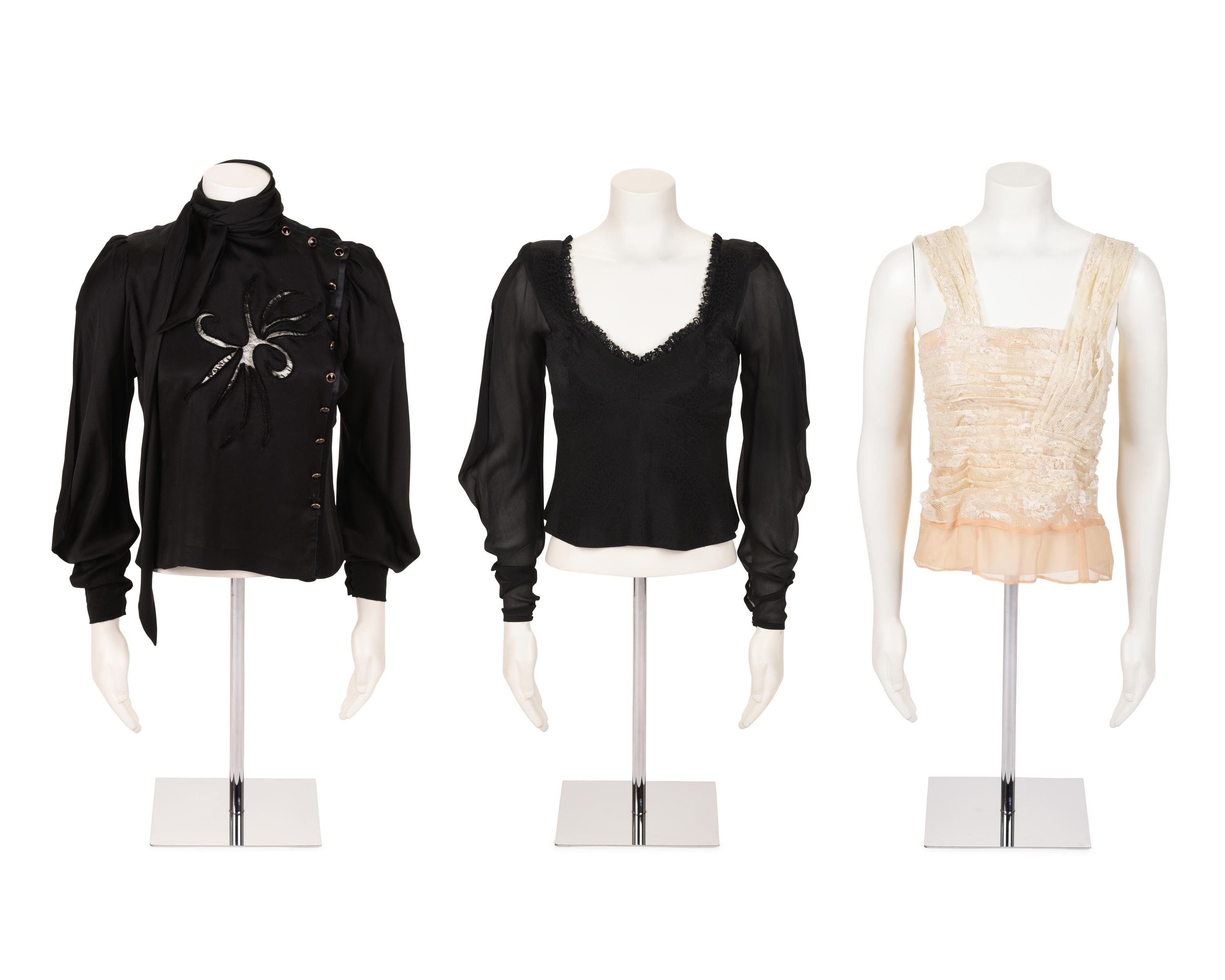 Three Emanuel Ungaro Haute Couture Blouses, 1970s-2000s