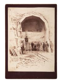 [WESTERN AMERICANA]. A group of 2 photographs of surveyors with equipment, incl. example by John C.H. GRABILL, South Dakota, 1888.