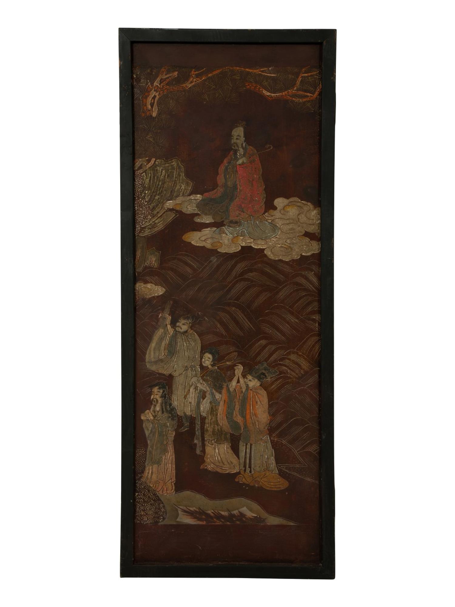 Seven Chinese Framed Lacquer Panels — 19TH CENTURY
