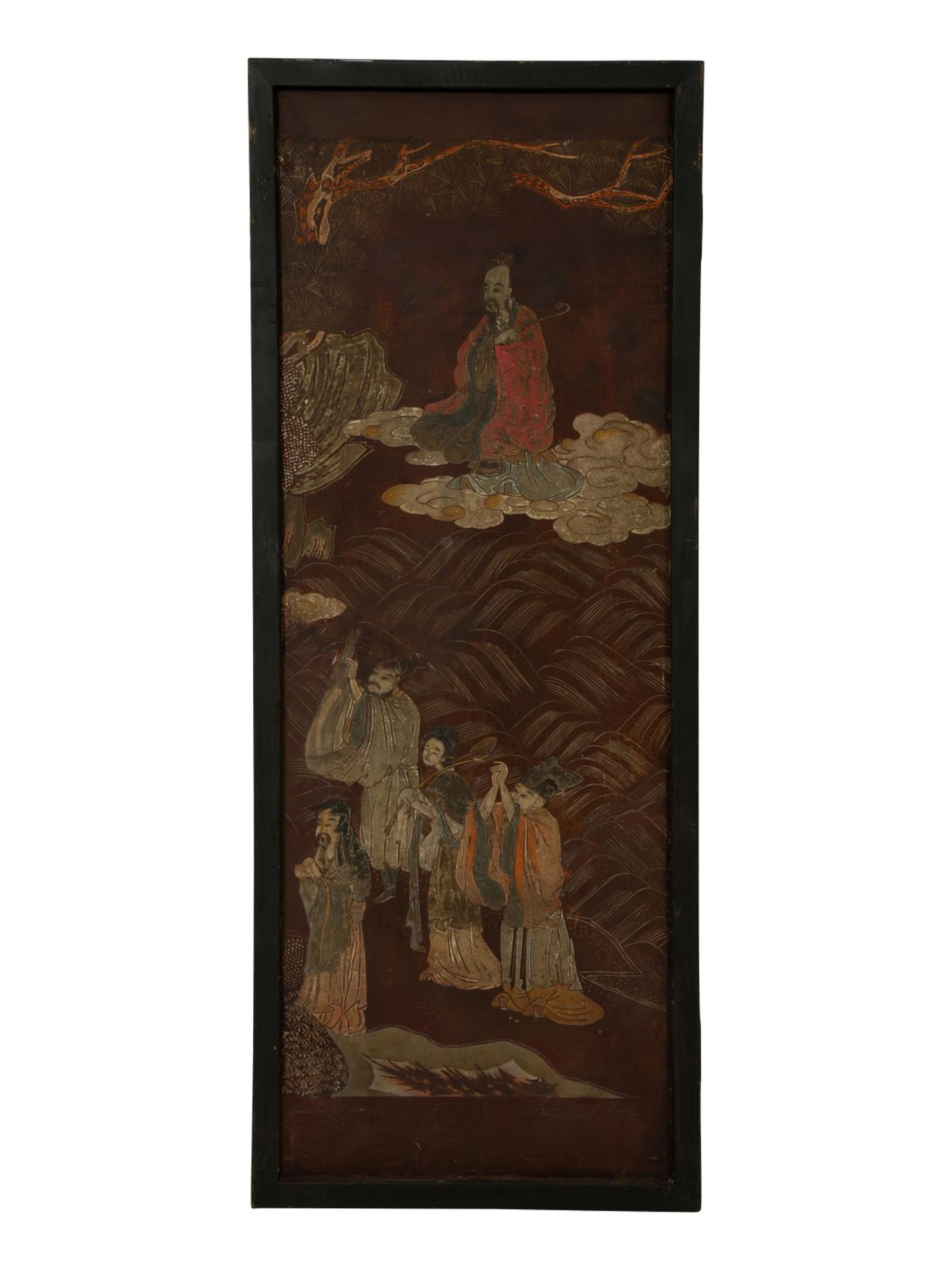 Seven Chinese Framed Lacquer Panels — 19TH CENTURY