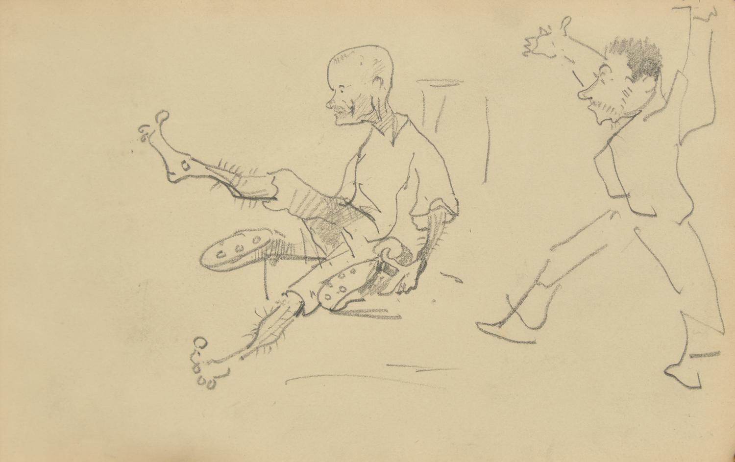 Croquis à Charge (A Double-Sided Work) , circa 1881