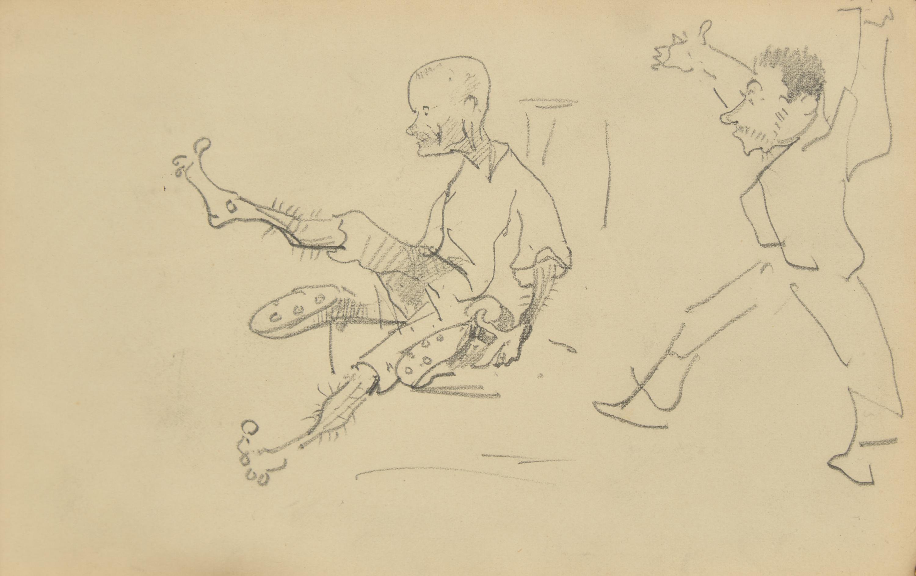 Croquis à Charge (A Double-Sided Work) , circa 1881