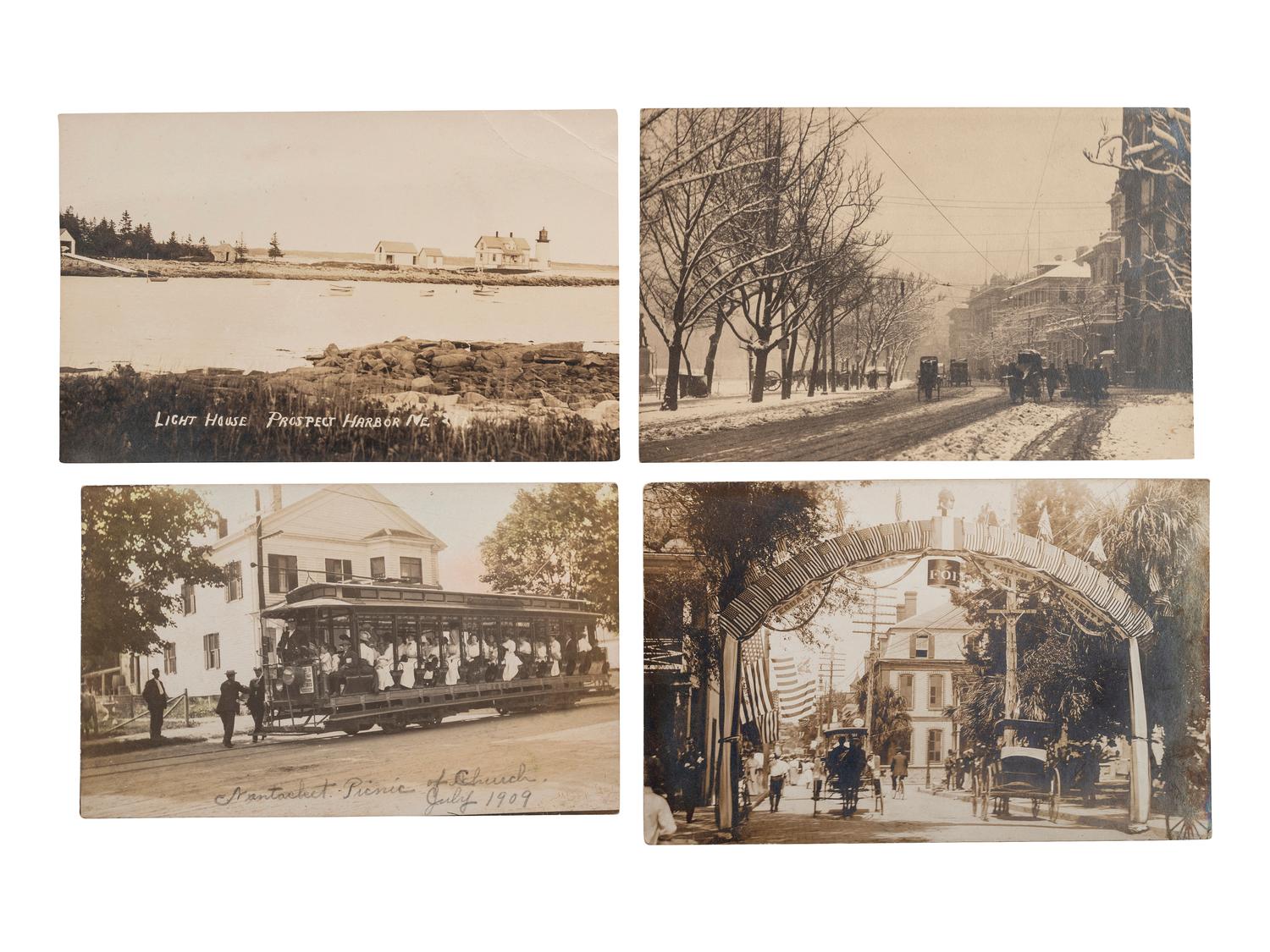 [EPHEMERA]. Over 170 RPPCs & photographs of the Midwest and Eastern United States.