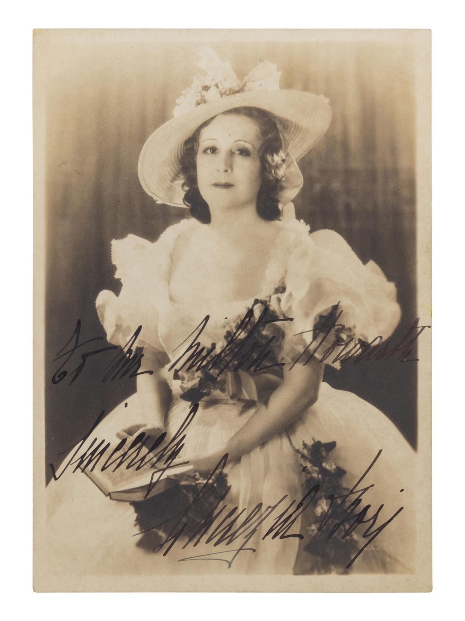 [19TH AND 20TH-CENTURY OPERA SINGERS]. A group of 8 photographs, cabinet photographs, or photographic postcards of opera singers from the 1890s-1900s, most signed, comprising images of: