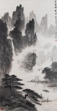 A Group of Three Chinese Landscape Paintings