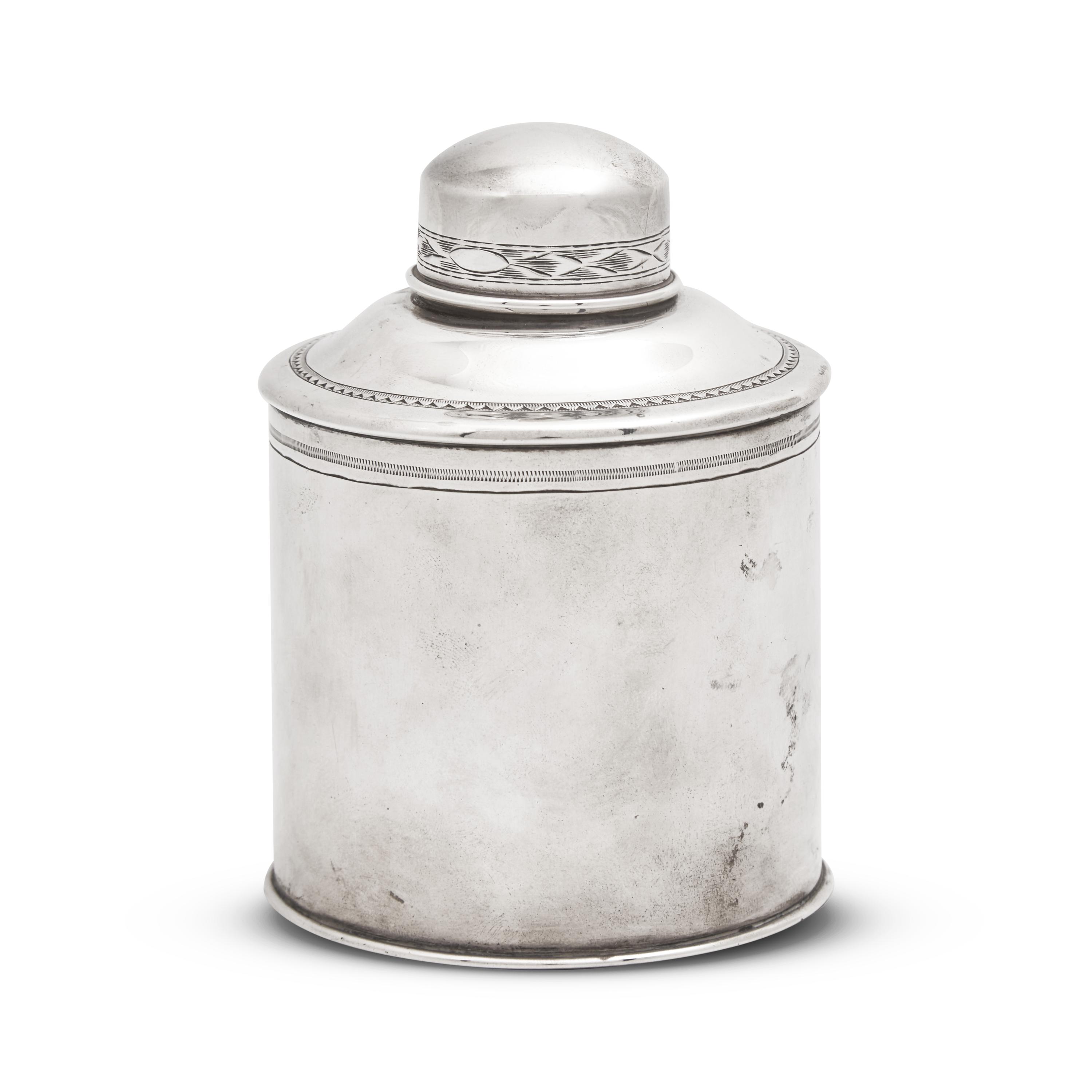 A Sterling Silver Tea Caddy