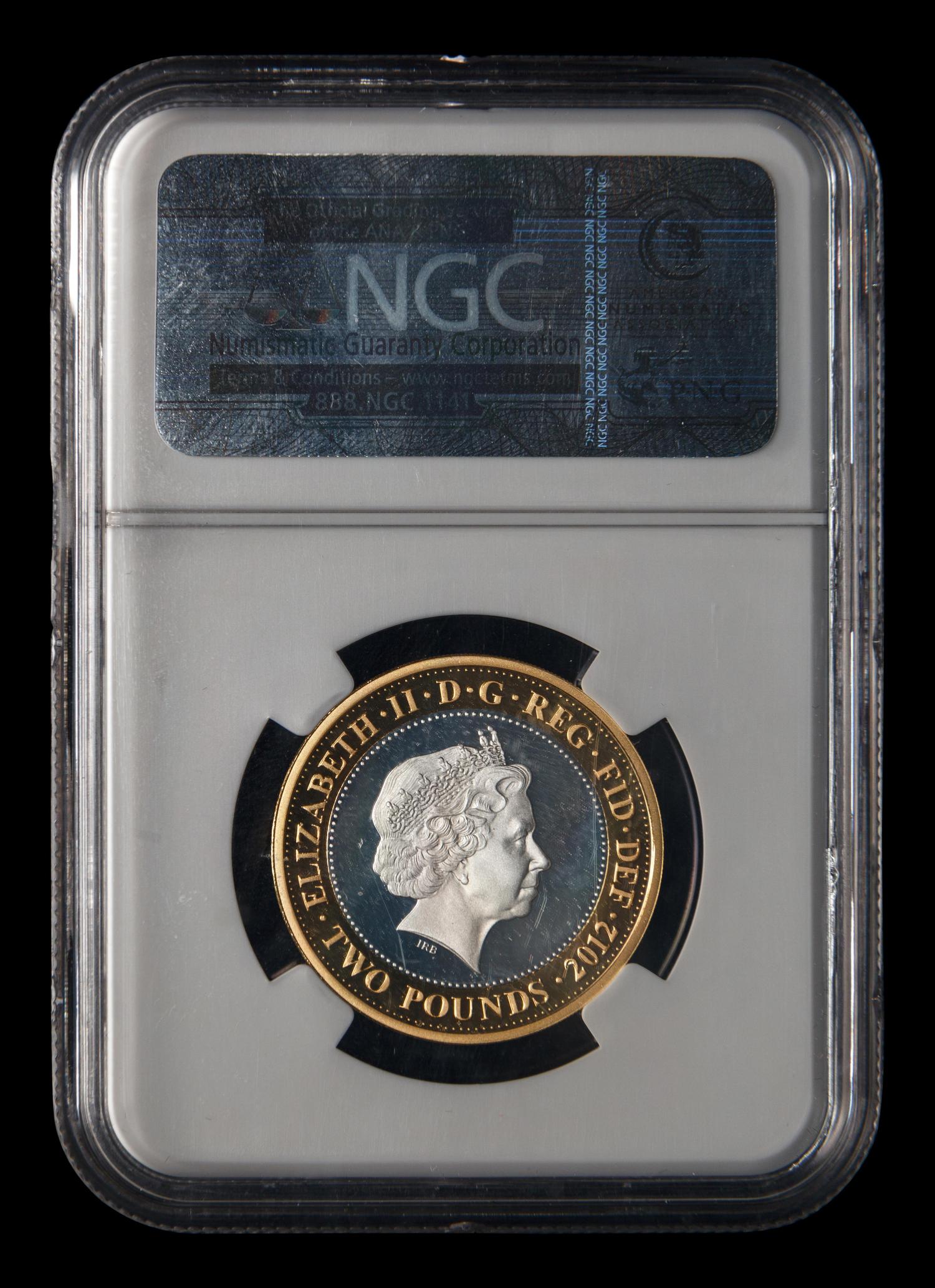 [GREAT BRITAIN] A 2012 Summer Olympiad Handover Commemorative: First Strike £2 Silver Proof (NGC PF70 Ultra Cameo)